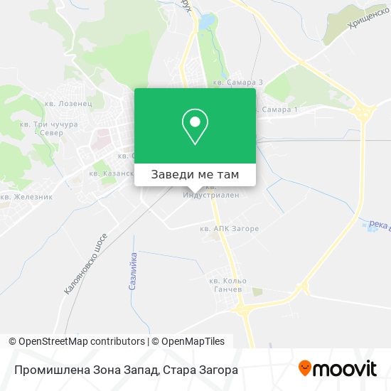 Промишлена Зона Запад карта