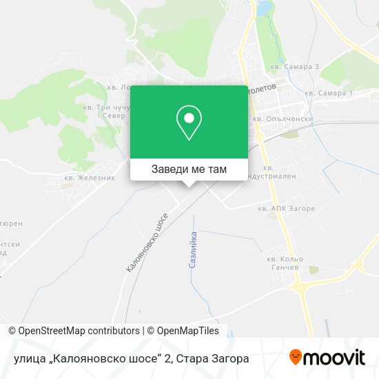 улица „Калояновско шосе“ 2 карта