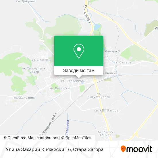 Улица Захарий Княжески 16 карта