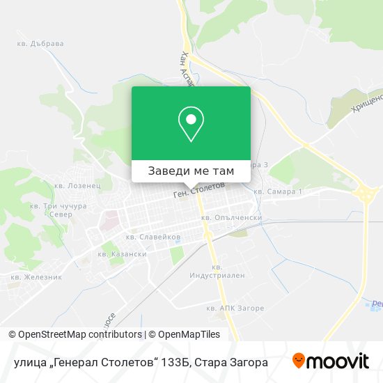 улица „Генерал Столетов“ 133Б карта