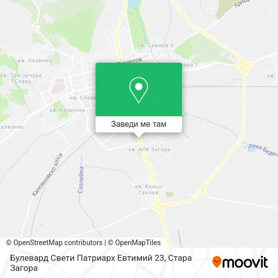 Булевард Свети Патриарх Евтимий 23 карта