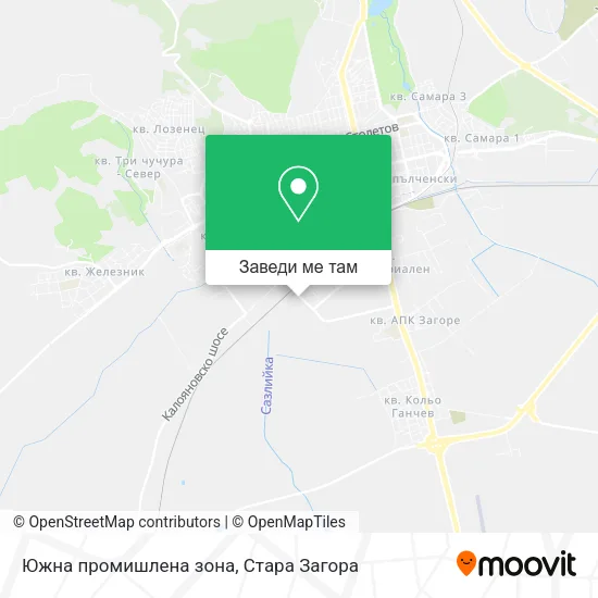 Южна промишлена зона карта