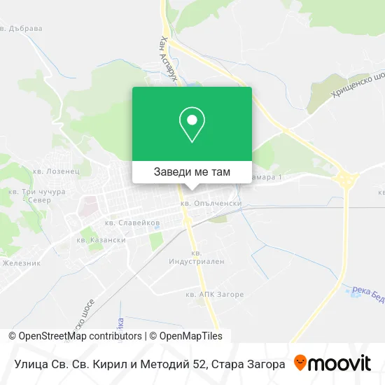 Улица Св. Св. Кирил и Методий 52 карта