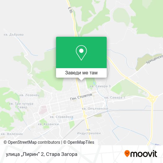 улица „Пирин“ 2 карта