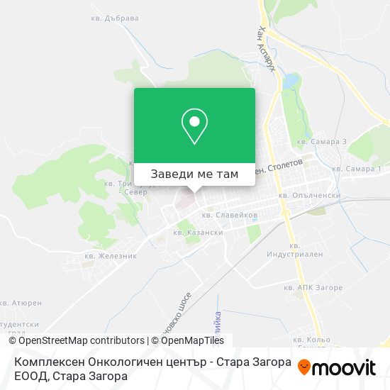 Комплексен Онкологичен център - Стара Загора ЕООД карта