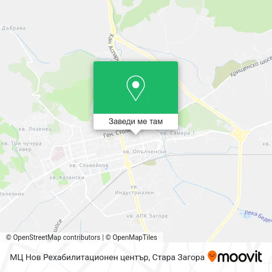 МЦ Нов Рехабилитационен център карта