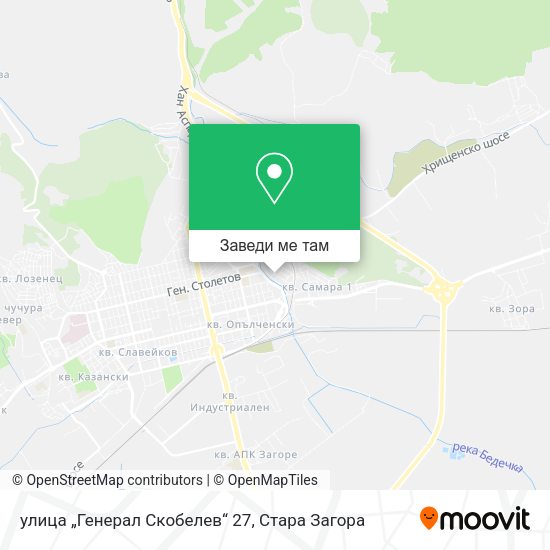 улица „Генерал Скобелев“ 27 карта
