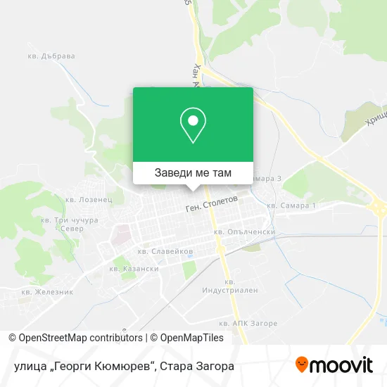 улица „Георги Кюмюрев“ карта