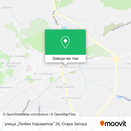 улица „Любен Каравелов“ 26 карта