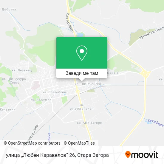улица „Любен Каравелов“ 26 карта