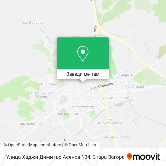 Улица Хаджи Димитър Асенов 134 карта