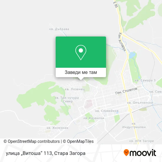 улица „Витоша“ 113 карта