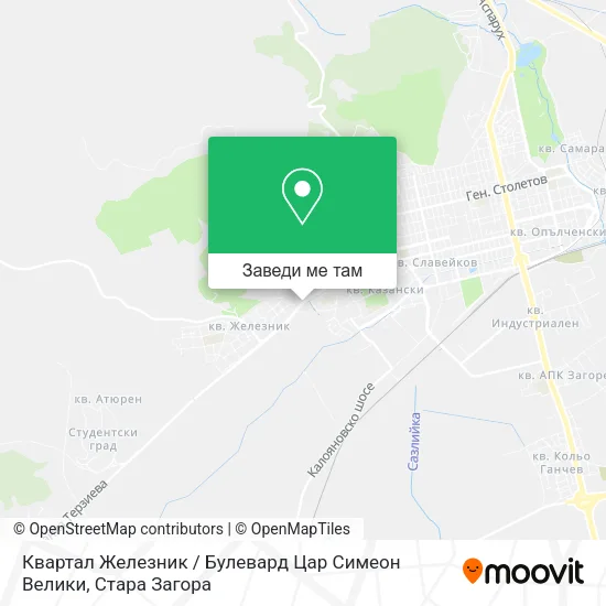 Квартал Железник / Булевард Цар Симеон Велики карта
