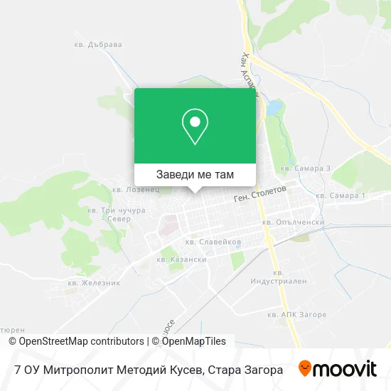 7 ОУ Митрополит Методий Кусев карта