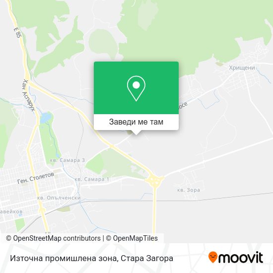 Източна промишлена зона карта