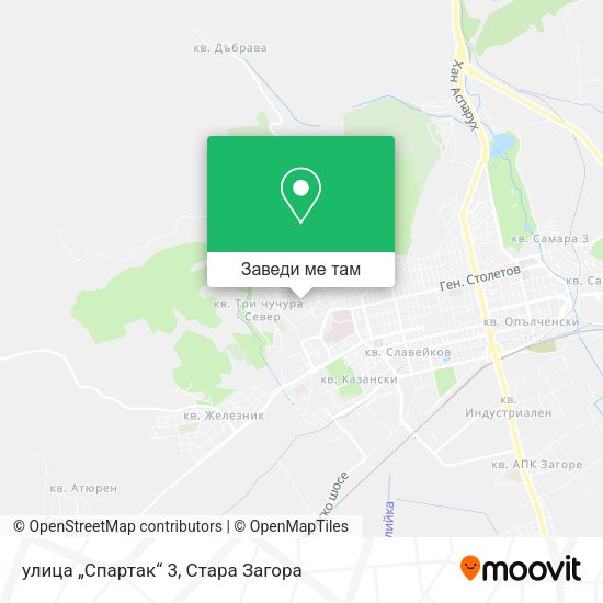 улица „Спартак“ 3 карта