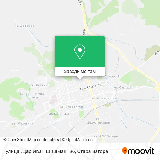 улица „Цар Иван Шишман“ 96 карта