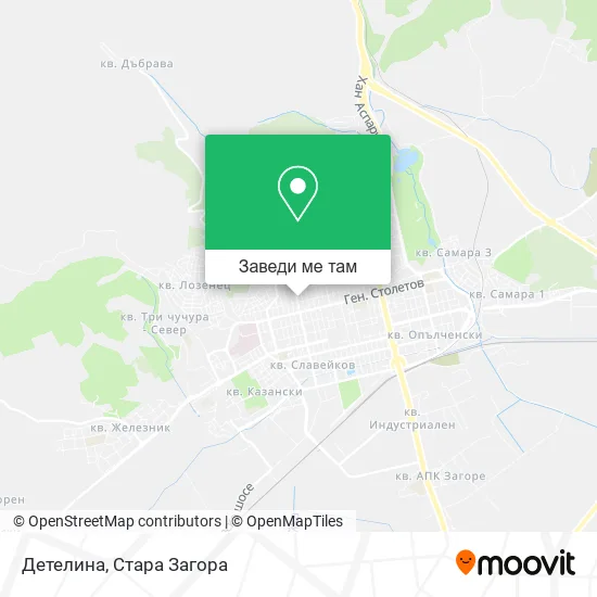 Детелина карта