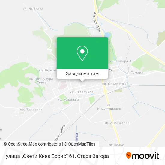 улица „Свети Княз Борис“ 61 карта