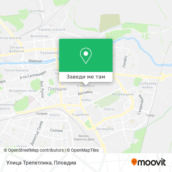 Улица Трепетлика карта