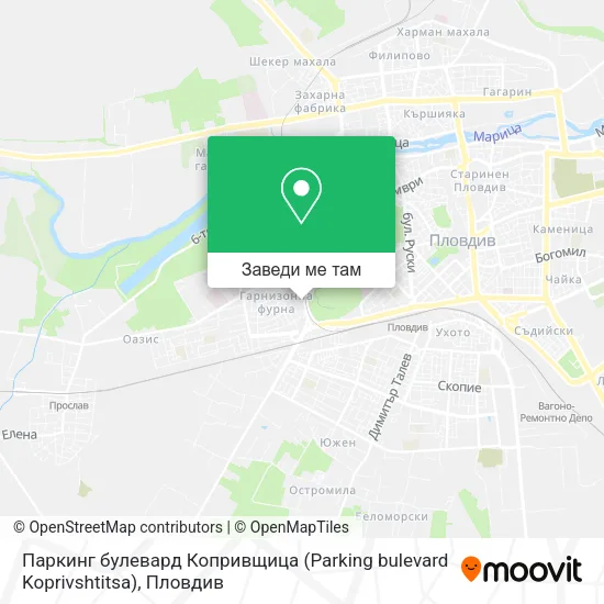 Паркинг булевард Копривщица (Parking bulevard Koprivshtitsa) карта