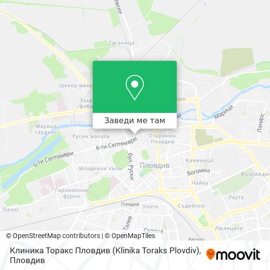 Клиника Торакс Пловдив (Klinika Toraks Plovdiv) карта