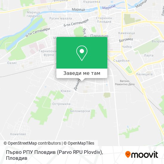 Първо РПУ Пловдив (Parvo RPU Plovdiv) карта