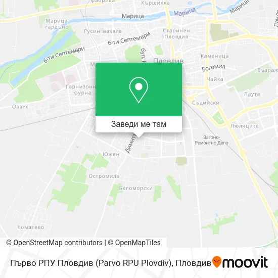 Първо РПУ Пловдив (Parvo RPU Plovdiv) карта
