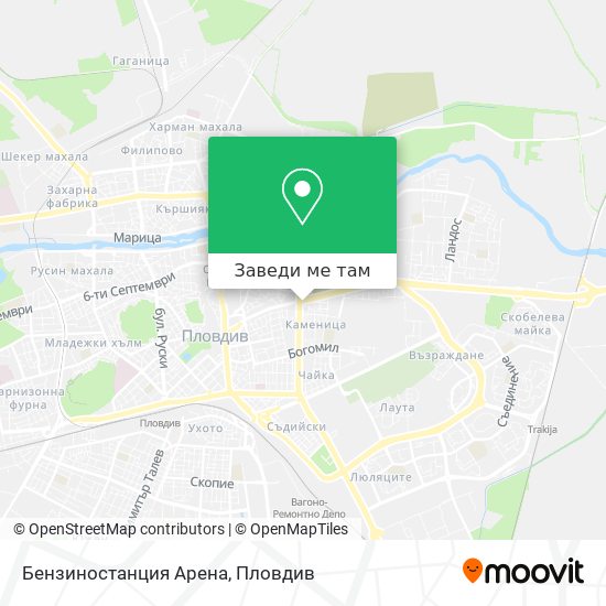 Бензиностанция Арена карта