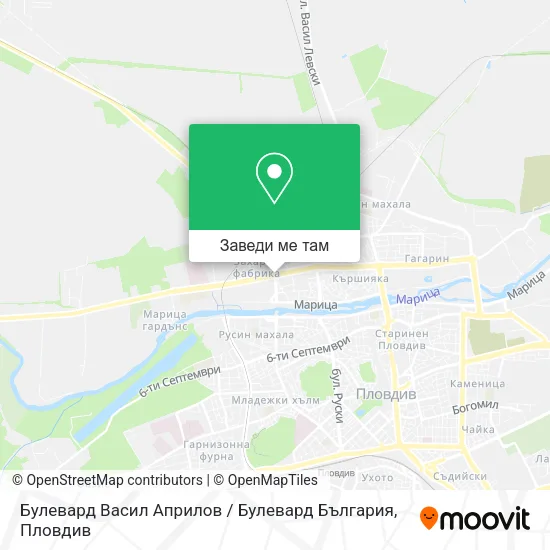 Булевард Васил Априлов / Булевард България карта