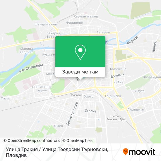 Улица Тракия / Улица Теодосий Търновски карта