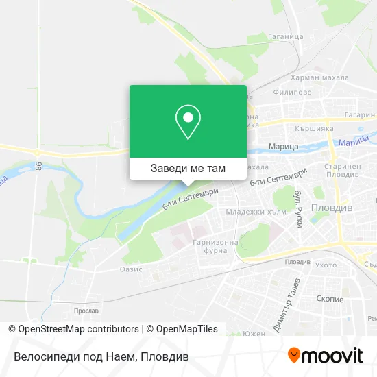Велосипеди под Наем карта