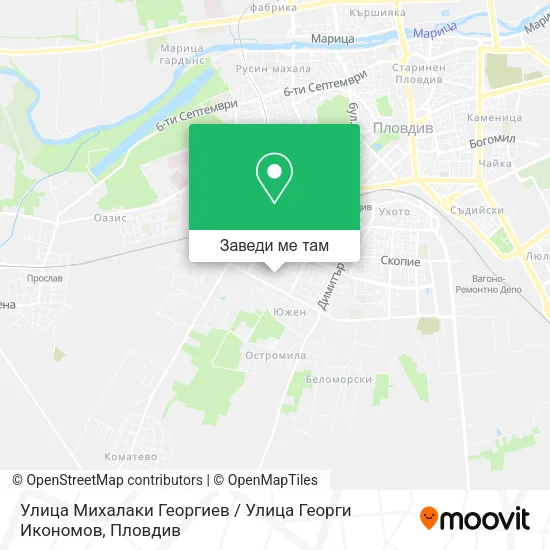 Улица Михалаки Георгиев / Улица Георги Икономов карта
