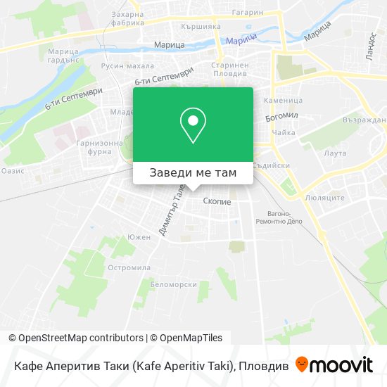 Кафе Аперитив Таки (Kafe Aperitiv Taki) карта