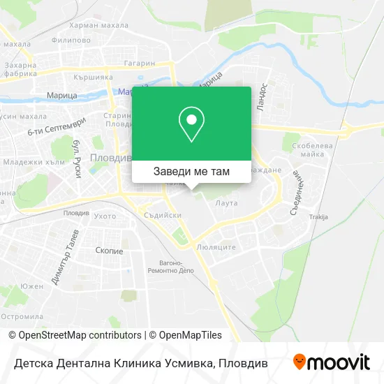 Детска Дентална Клиника Усмивка карта