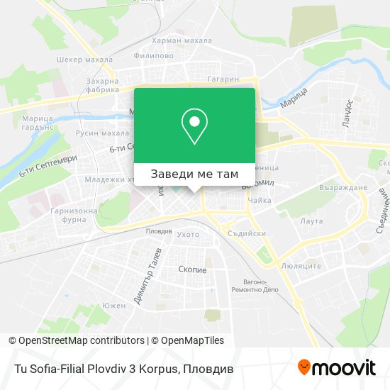 Tu Sofia-Filial Plovdiv 3 Korpus карта