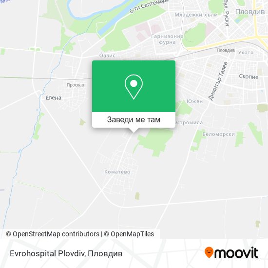 Evrohospital Plovdiv карта