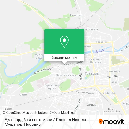 Булевард 6-ти септември / Площад Никола Мушанов карта