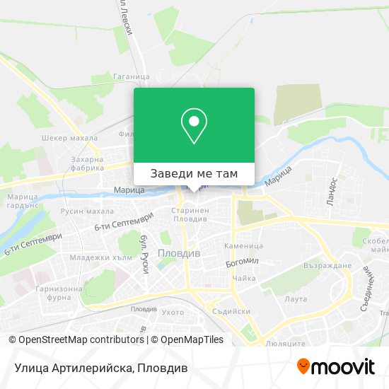 Улица Артилерийска карта