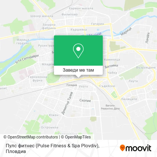 Пулс фитнес (Pulse Fitness & Spa Plovdiv) карта