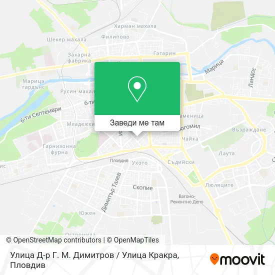 Улица Д-р Г. М. Димитров / Улица Кракра карта