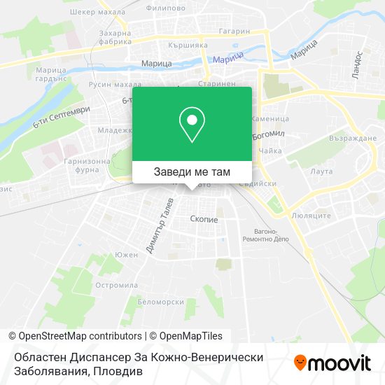 Областен Диспансер За Кожно-Венерически Заболявания карта