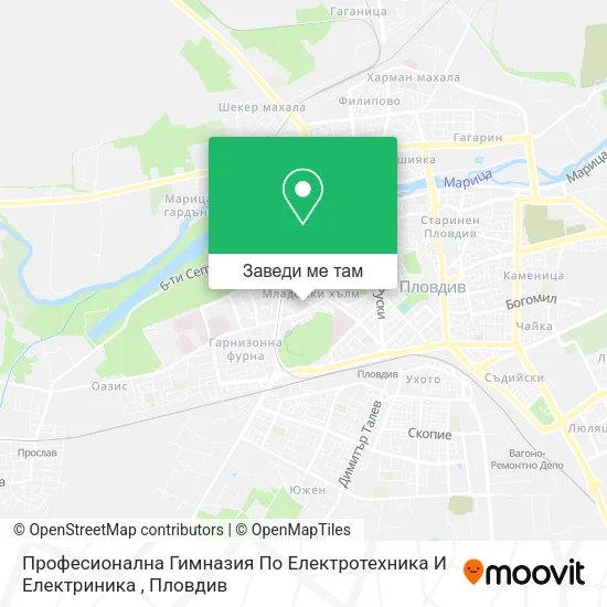 Професионална Гимназия По Електротехника И Електриника карта