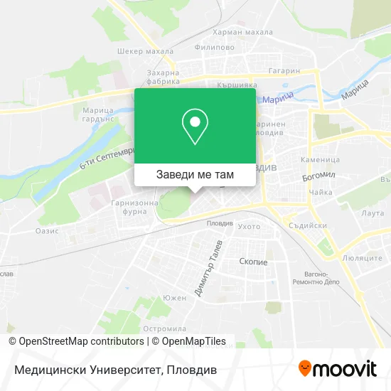 Медицински Университет карта