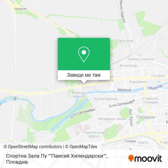 Спортна Зала Пу ""Паисий Хилендарски"" карта