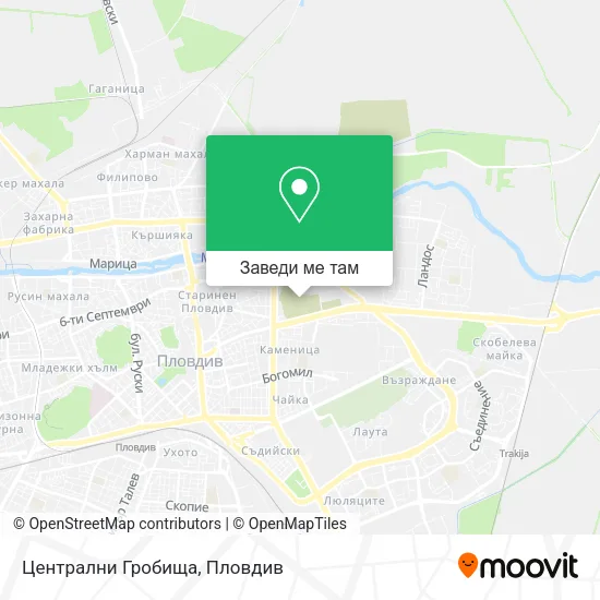Централни Гробища карта