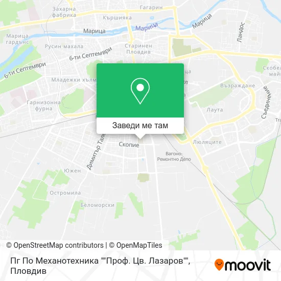 Пг По Механотехника ""Проф. Цв. Лазаров"" карта