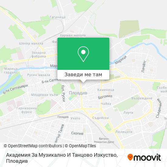 Академия За Музикално И Танцово Изкуство карта