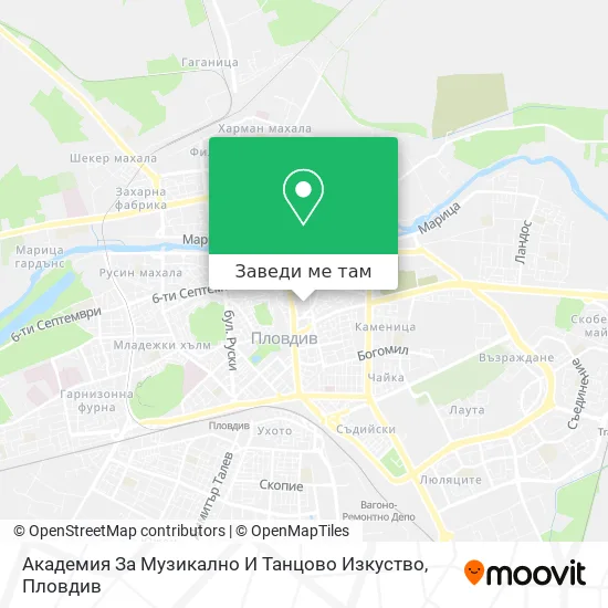 Академия За Музикално И Танцово Изкуство карта