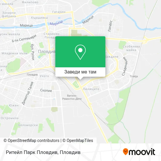 Ритейл Парк Пловдив карта